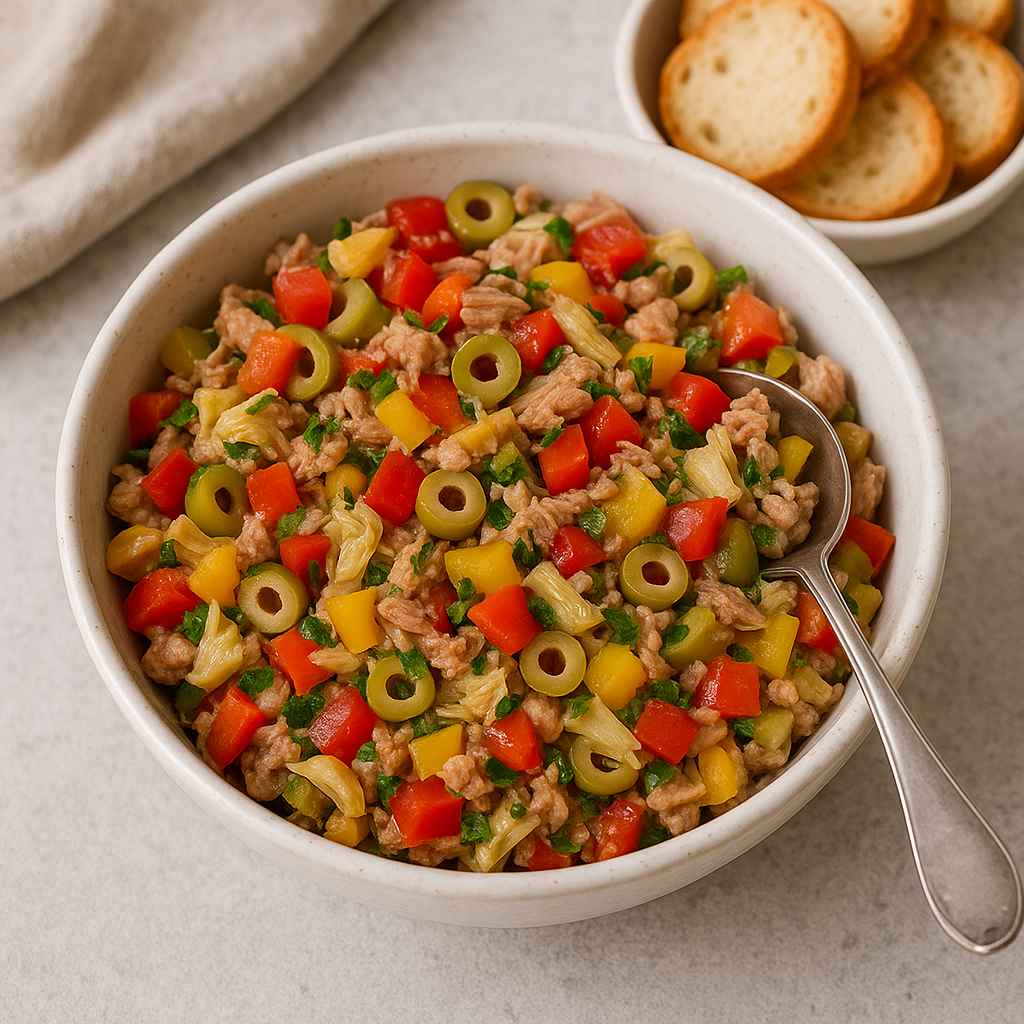 Dip de antipasto de atún